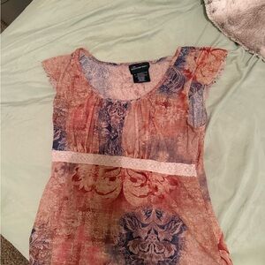 Vintage Y2K Elegant Cap Sleeve Top with Lace Detail